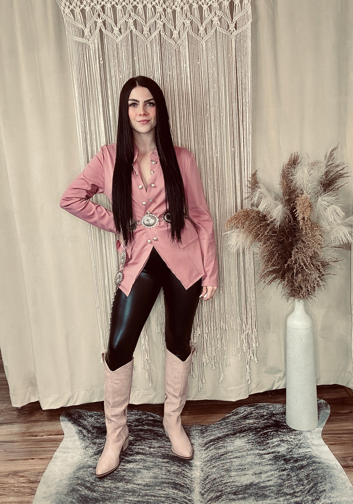 Dusty pink sargent jacket