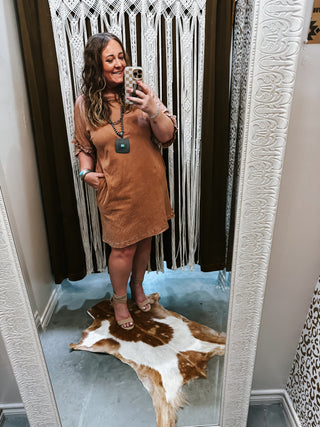 Half Sleeve Mineral Washed Dress