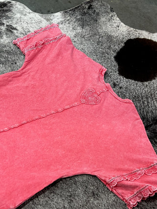 Half Sleeve Mineral Washed Dress