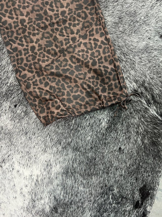 Leopard Print Balloon Style Pull Up Pants
