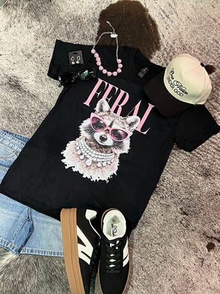 Feral Racoon Boujee Tee