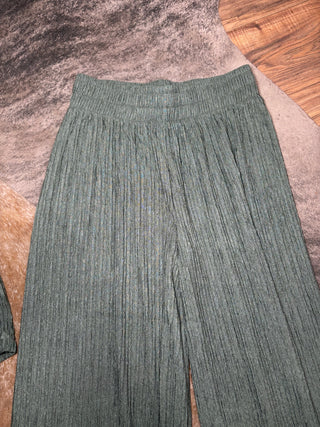 Jade Crinkled Plisse Set