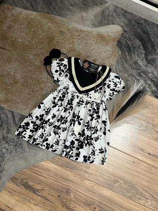 Black Floral Dress - Sisters set