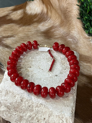 Dopamine colorful boho beaded necklace, handmade