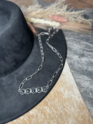 turquoise bar necklace