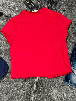 Lettuce Trim Cropped Top
