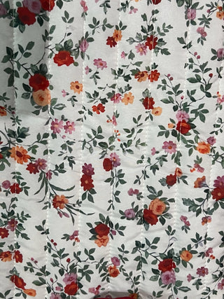 Emilia Red Floral Bible Cover