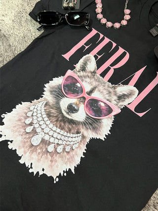 Feral Racoon Boujee Tee