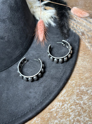 Western bubble hoop earrings