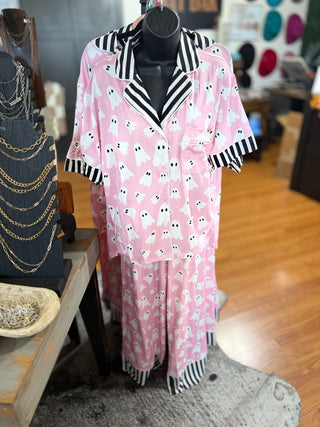 Halloween pink ghost pjs