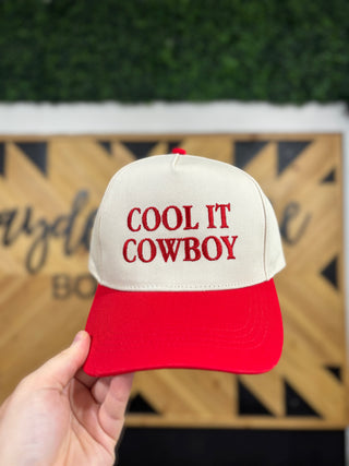 Cool It Cowboy Embroidered Two Tone Trucker Hat