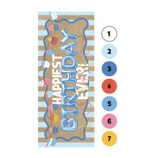 Paint swatches for the Happy Birthday foil balloon banner by number
