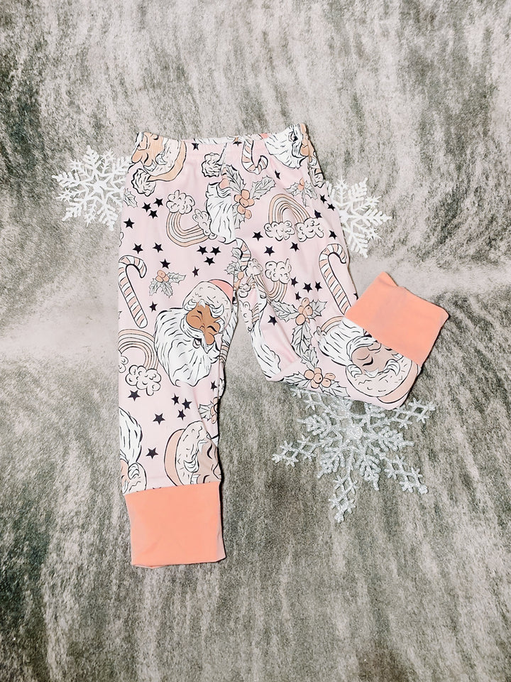 Kids Pink Santa Pajama Set
