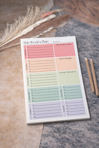 This Week's Plan To-Do List: 50-Page Tear-Off Notepad