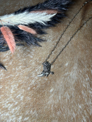 Cowboy Boot Necklace