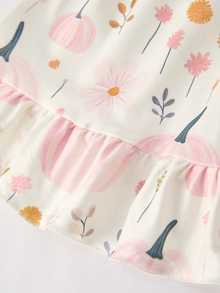 Girls Pink Pumpkin Dress