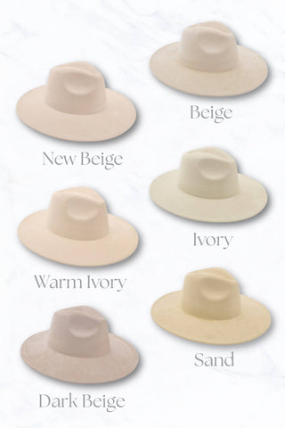 Suede Large Eaves Peach Top Fedora Hat