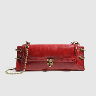 Bronze Lock Chain Shoulder & Clutch Bag