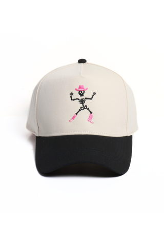 Halloween Western Skeleton Cowboy Two Tone Cap