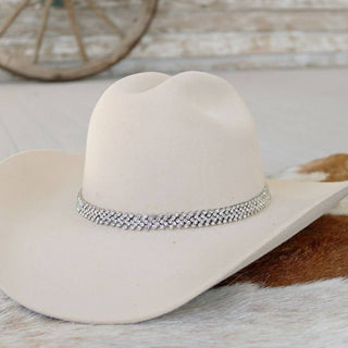 Silver rhinestone bling hat band Harlow, photo 2
