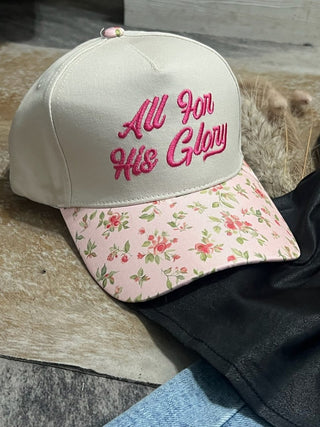 All for His Glory Two Tone Canvas Trucker Hat - Jayden Layne