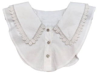 White Lace Trim Collar