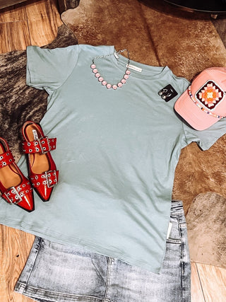 Boyfriend Cotton Tee | Relaxed Fit Round Neck T-Shirt for Women