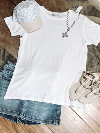 Boyfriend Cotton Tee | Relaxed Fit Round Neck T-Shirt for Women - Jayden Layne