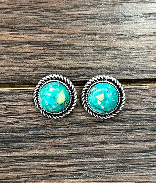 12mm Gemstone Stud Earrings
