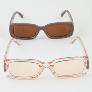 Chic Wide Bar Block Sunglasses