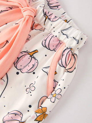 Girls Ghost Pumpkin Pajama Set