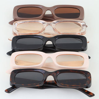 Chic Wide Bar Block Sunglasses