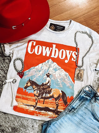 Cowboys Mineral Wash Western Graphic Tee (S–3X)
