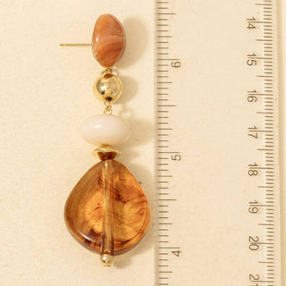 Mixed Vintage Marble Acrylic Beads Dangle Earrings