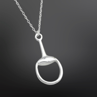 Snaffle Bit Equestrian Necklace - Sterling Silver