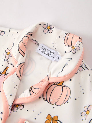 Girls Ghost Pumpkin Pajama Set