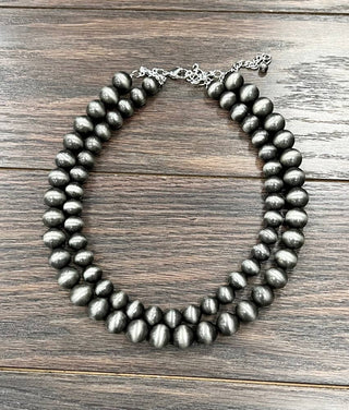 18" Double Strand Navajo Bead Necklace