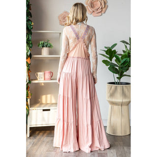 Pink Boho Overalls