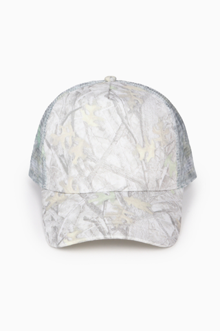 Camo Woods Print Mesh Back Trucker Cap