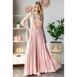 Pink Boho Overalls