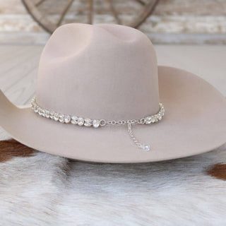 Silver rhinestone bling hat band The Kate, photo 3