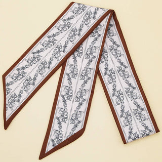 Letter & Floral Twilly Scarf