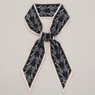 Letter & Floral Twilly Scarf