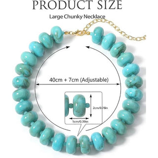 Handmade Abacus Bead Necklace Adjustable Women Daily Jewelry