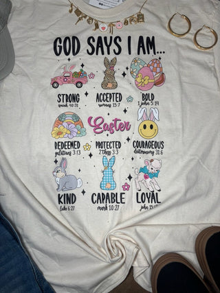 God Says I Am Easter Tee - Jayden Layne