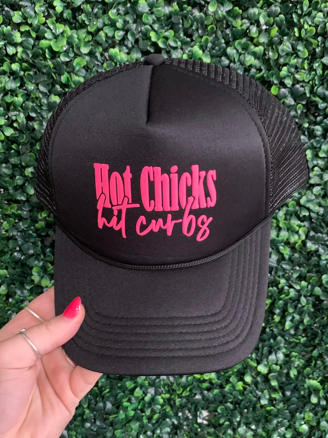 Hot Chicks Hit Curbs Trucker Hat