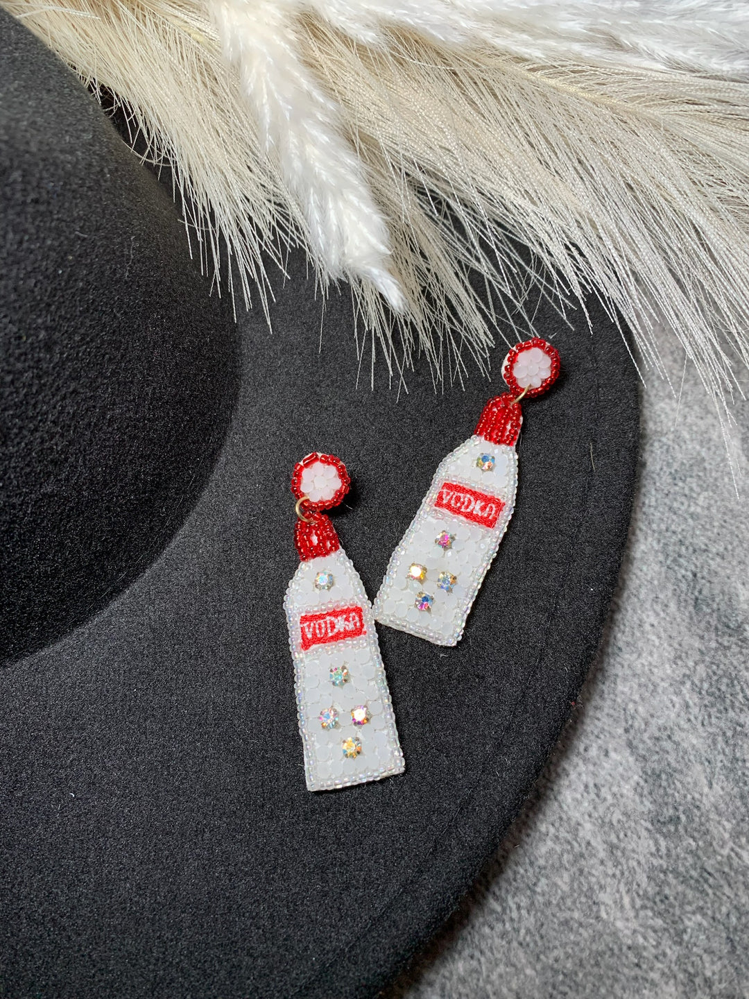 Vodka Seed Bead Earrings