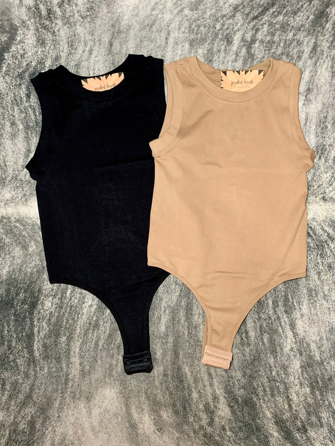 Black Thick Banded Tank Top Bodysuit