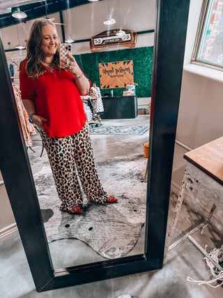 Leopard Wide Leg Pants - Jayden Layne