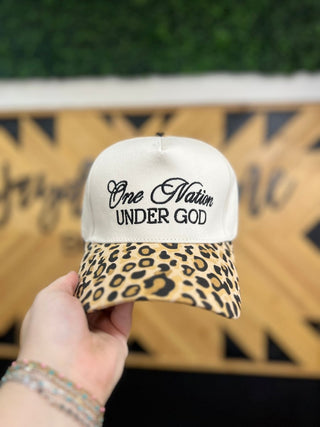 One Nation Under God Two Tone Canvas Trucker Hat - Jayden Layne